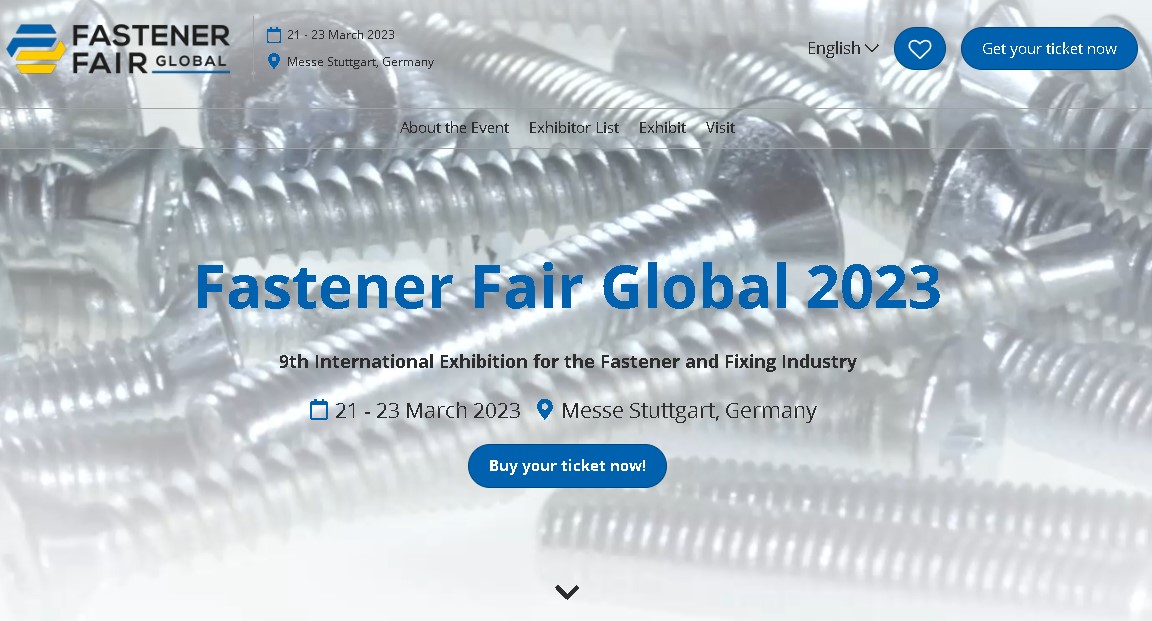 2023-3/21~3/23 Germany Fastener Fair Global 2023